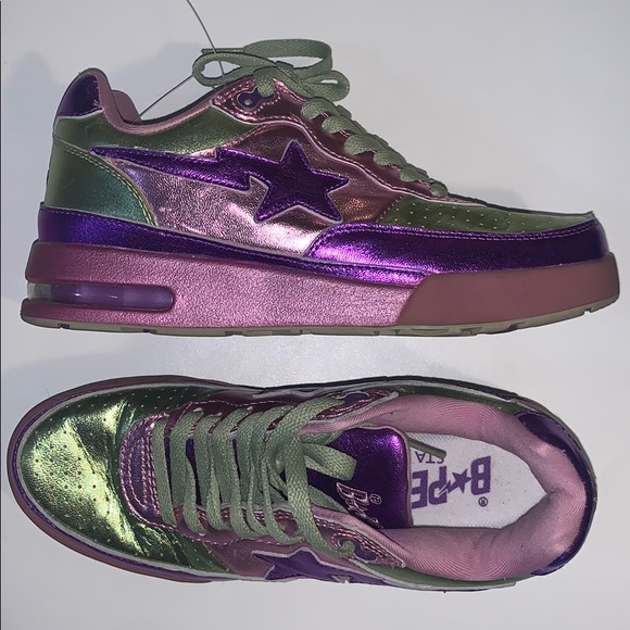 bape shoes purple